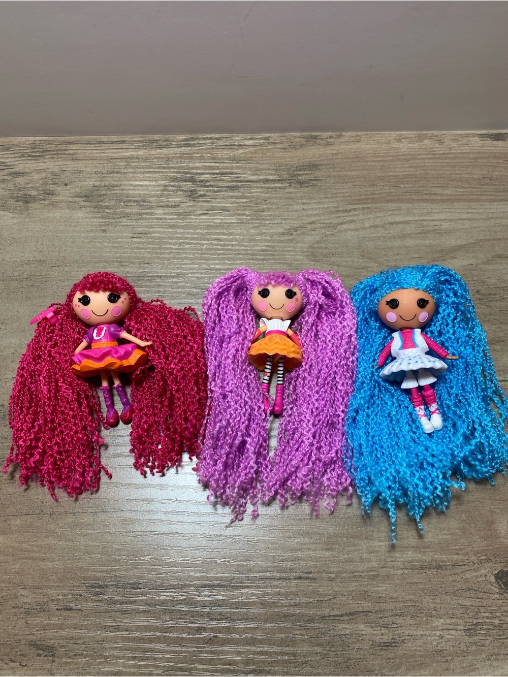 Lalaloopsy Loopy Hair Minis Tippy Thumbelina Peanut Big Top Mittens Fluff n stuf